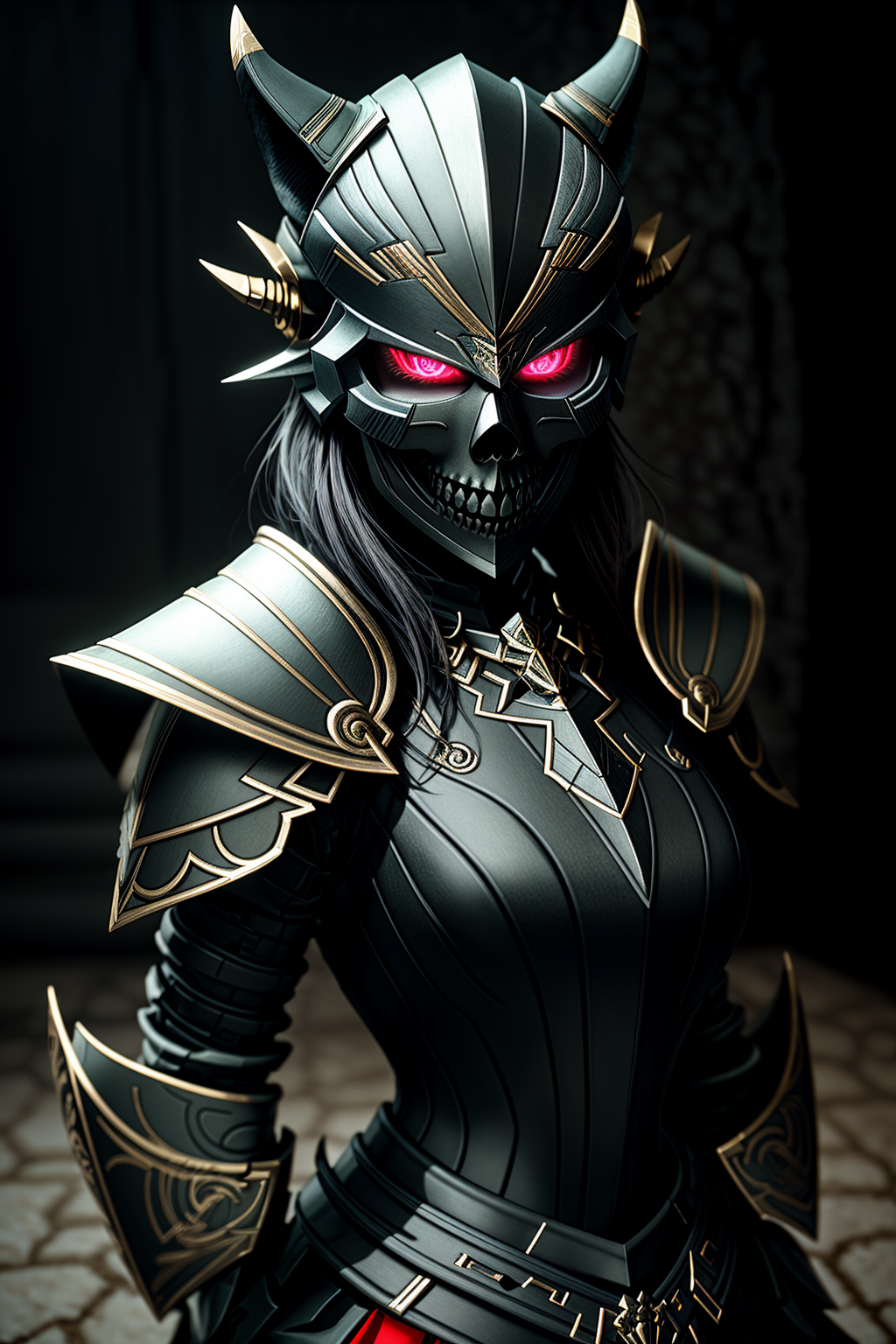 00714-3784071478-((Masterpiece, best quality)), edgQuality,smug,smirk_DRK_Glam, a woman in a dark armor ,((skull helmet)) , dark room,wearing DRK.png